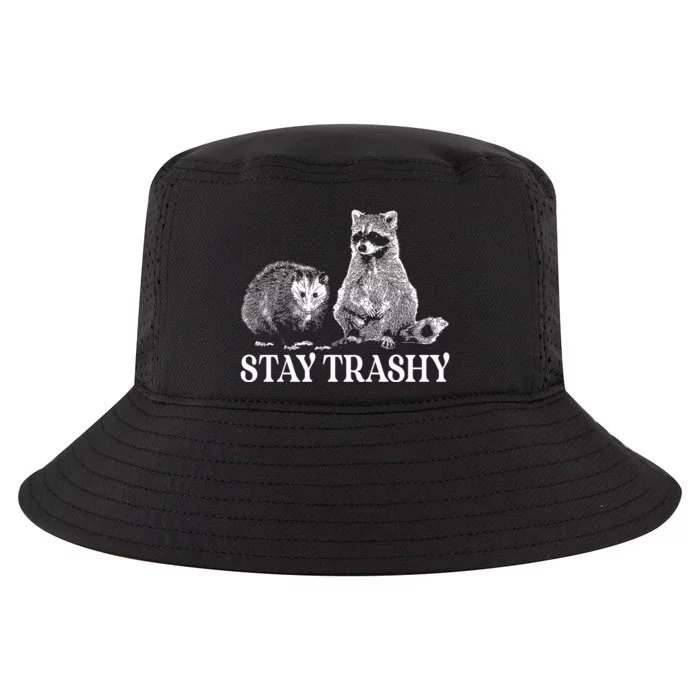 Stay Trashy Funny Stay Trashy Raccoons Opossums Squad Team Trash Cool Comfort Performance Bucket Hat