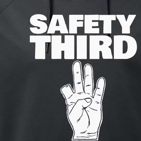 Safety Third Funny Missing Finger Safety Third Performance Fleece Hoodie