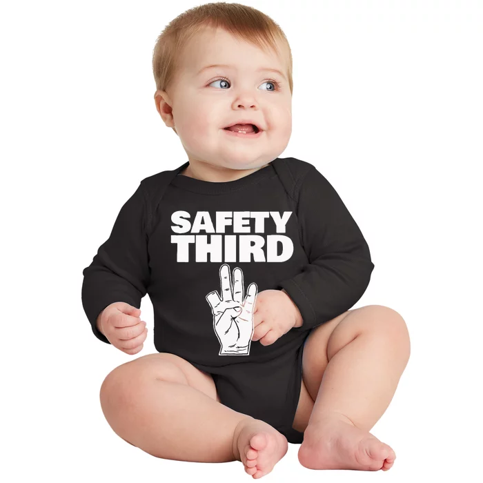 Safety Third Funny Missing Finger Safety Third Baby Long Sleeve Bodysuit