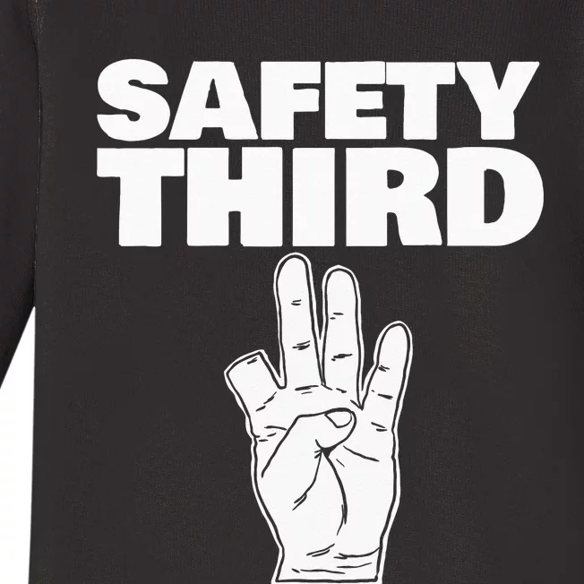 Safety Third Funny Missing Finger Safety Third Baby Long Sleeve Bodysuit