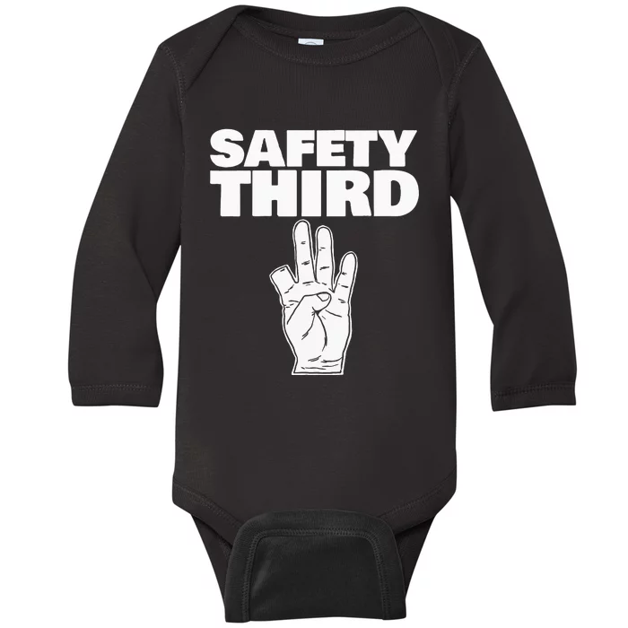 Safety Third Funny Missing Finger Safety Third Baby Long Sleeve Bodysuit