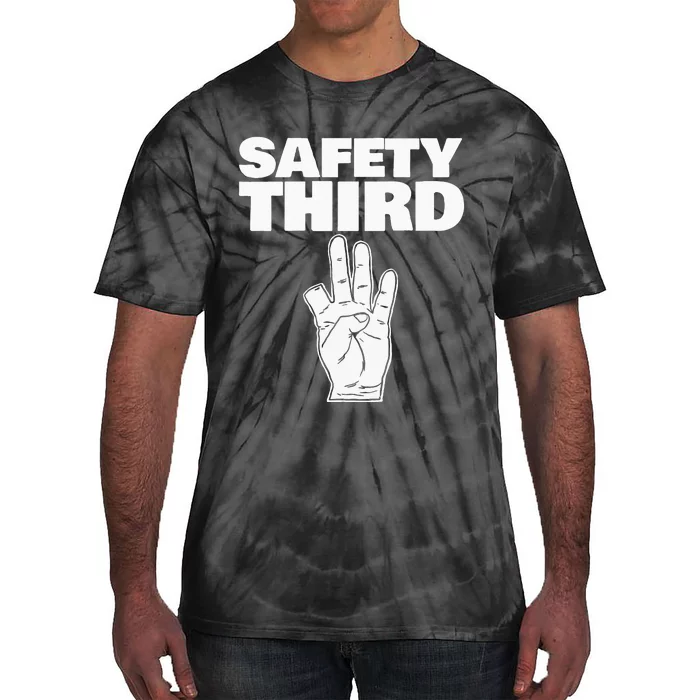 Safety Third Funny Missing Finger Safety Third Tie-Dye T-Shirt