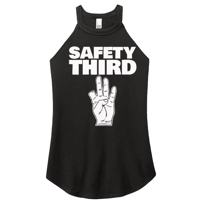 Safety Third Funny Missing Finger Safety Third Women’s Perfect Tri Rocker Tank