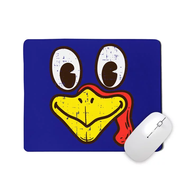 Silly Turkey Face Funny Thanksgiving Dinner Mousepad