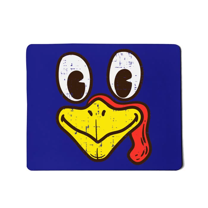 Silly Turkey Face Funny Thanksgiving Dinner Mousepad