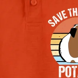 Save The Furry Potato Funny Guinea Pig Dry Zone Grid Performance Polo