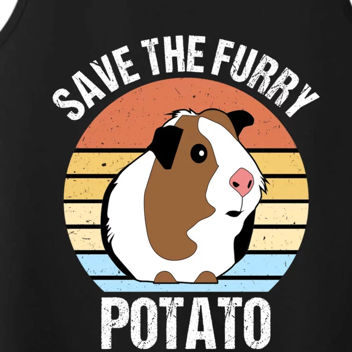 Save The Furry Potato Funny Guinea Pig Performance Tank