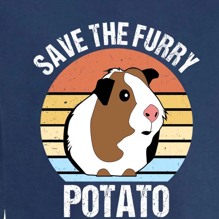 Save The Furry Potato Funny Guinea Pig Garment-Dyed Sweatshirt