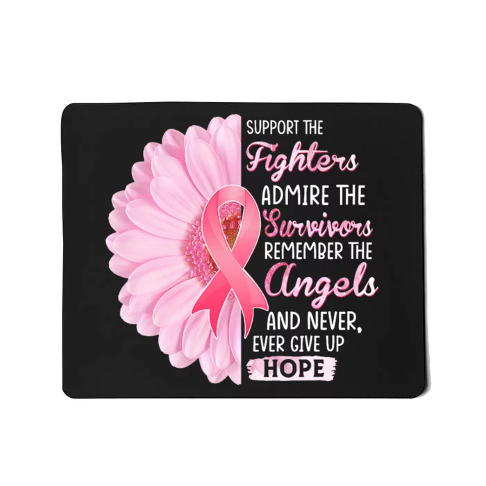 Support The Fighters Admire The Survivors Breast Cancer Mousepad