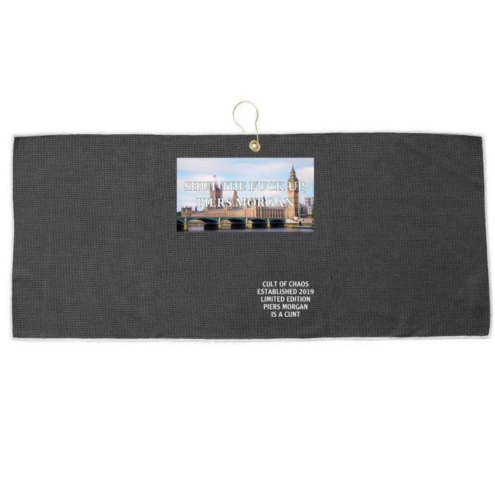 Shut The Fuck Up Piers Morgan Large Microfiber Waffle Golf Towel