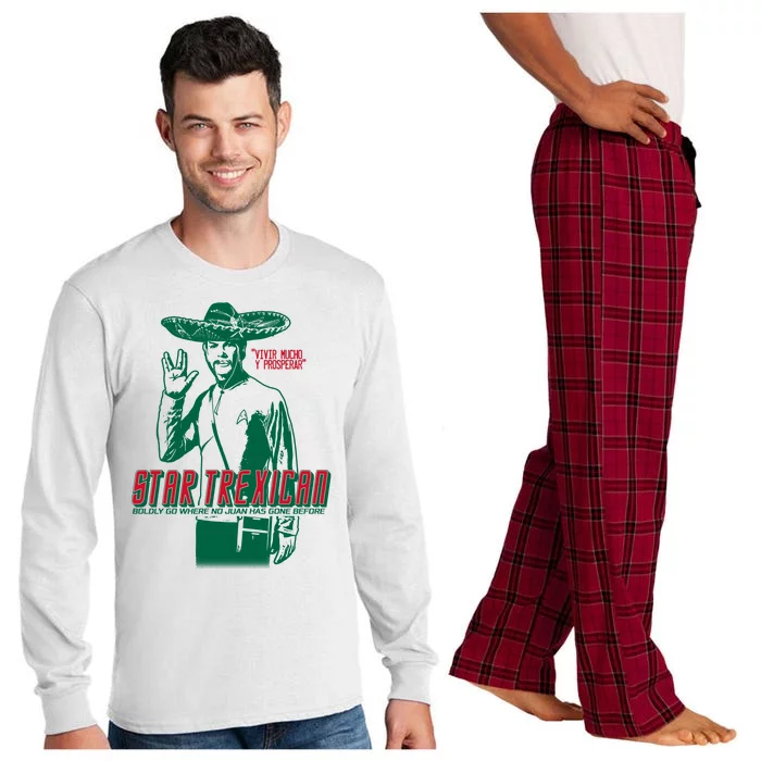 Star Trexican Funny Mexican Parody Prosperar Long Sleeve Pajama Set