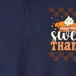 Sweeter Thankful Fall Vibes Autumn Season Thanksgiving Pumpkin Spice Funny Softstyle Adult Sport Polo