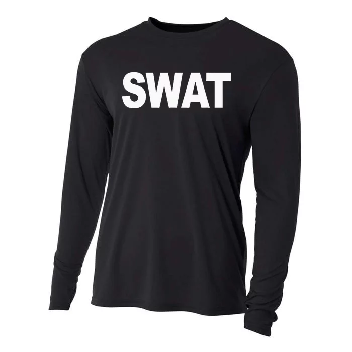 SWAT Team Front Print Police Law Enforcement SWAT Team Cooling Performance Long Sleeve Crew