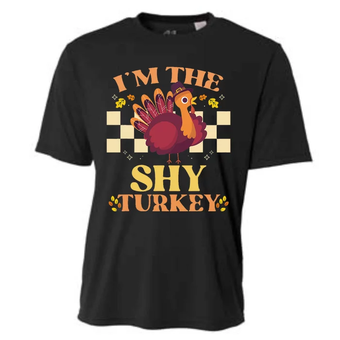 Shy Turkey Funny Matching Thanksgiving Outfit Family Couple Cooling Performance Crew T-Shirt