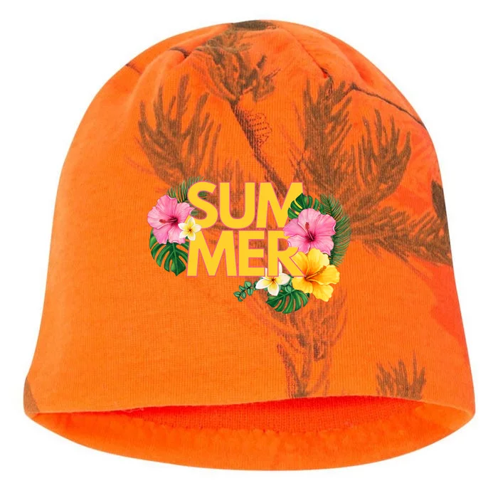 Summer Tropical Floral Kati - Camo Knit Beanie