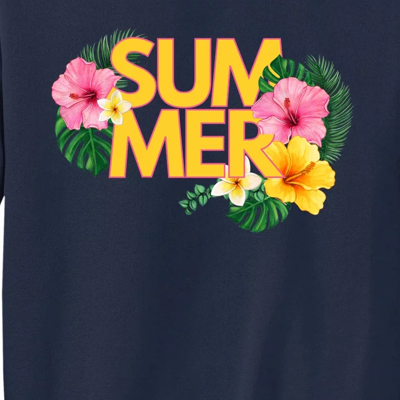 Summer Tropical Floral Tall Sweatshirt