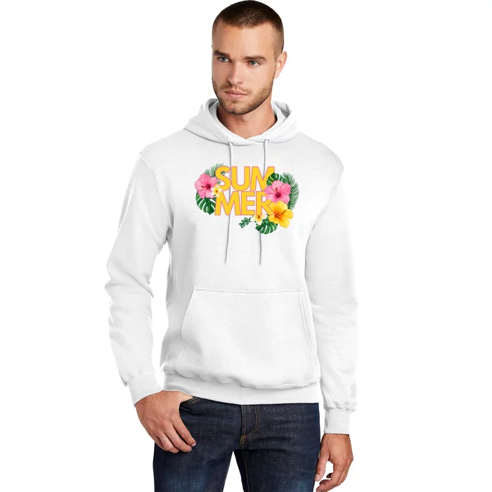 Summer Tropical Floral Hoodie