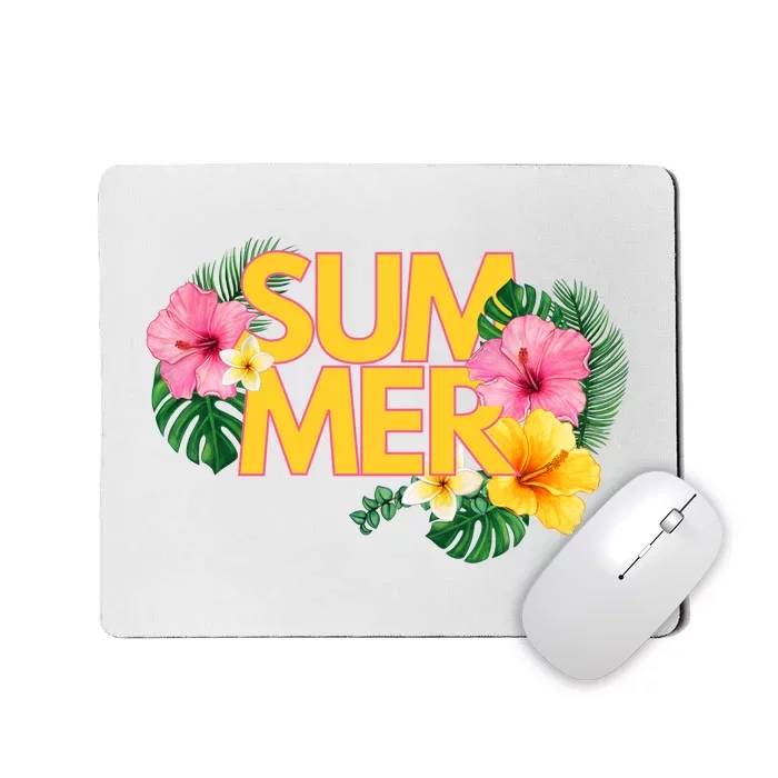 Summer Tropical Floral Mousepad