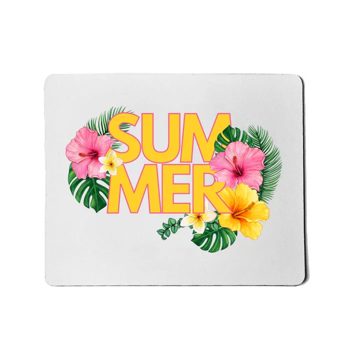 Summer Tropical Floral Mousepad