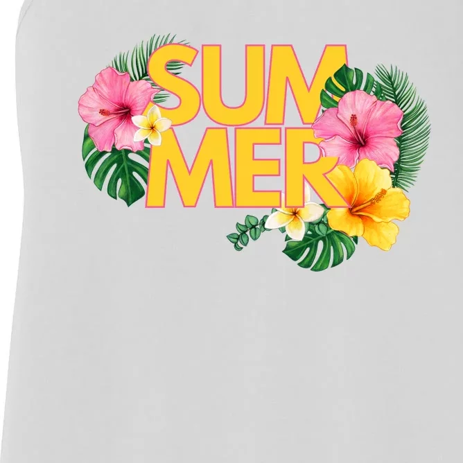 Summer Tropical Floral Women's Racerback Tank