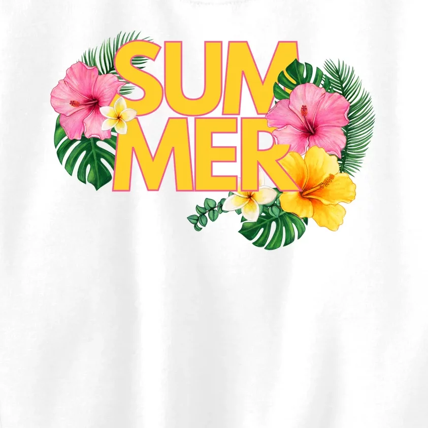 Summer Tropical Floral Kids Sweatshirt