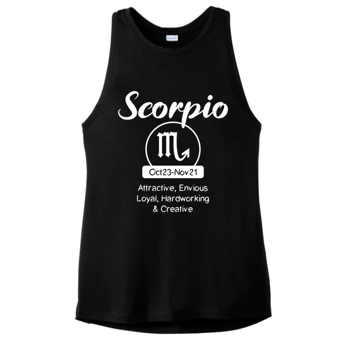 Scorpio Traits Funny Zodiac Design Gift For Scorpio Gift Ladies Tri-Blend Wicking Tank