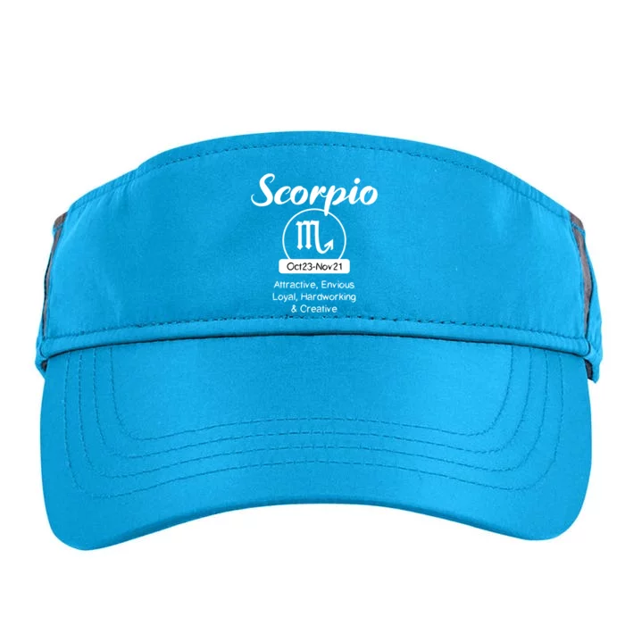 Scorpio Traits Funny Zodiac Design Gift For Scorpio Gift Adult Drive Performance Visor