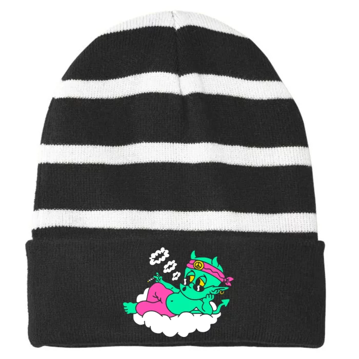 Supermega The Funny Brothers Devils Lettuce Striped Beanie with Solid Band