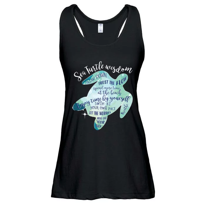 Sea Turtle For Women Wisdom Turtle Turtle Beach Ladies Essential Flowy Tank