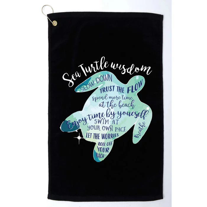 Sea Turtle For Women Wisdom Turtle Turtle Beach Platinum Collection Golf Towel