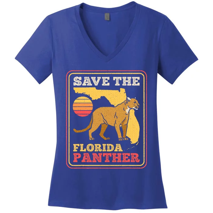 Save The Florida Panther Women's V-Neck T-Shirt