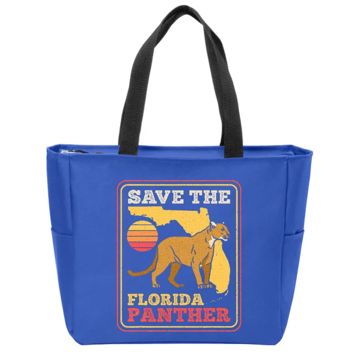 Save The Florida Panther Zip Tote Bag