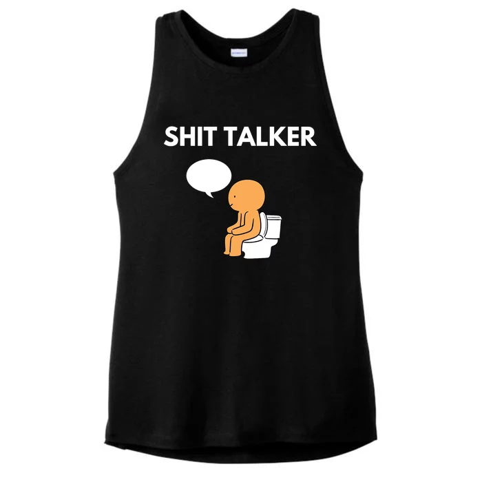 Shit Talker Funny Graphic Ladies Tri-Blend Wicking Tank