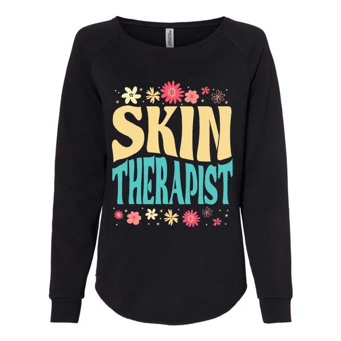 Skin Therapist Floral Outfit Skincare Specialist Beauty Womens California Wash Sweatshirt