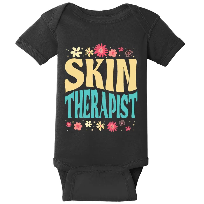 Skin Therapist Floral Outfit Skincare Specialist Beauty Baby Bodysuit