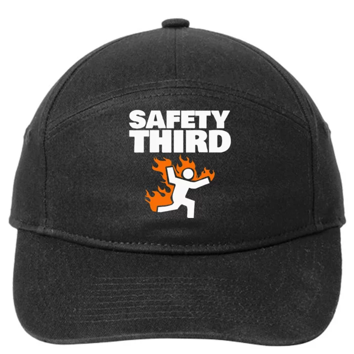 Safety Third funny Safety Third 7-Panel Snapback Hat