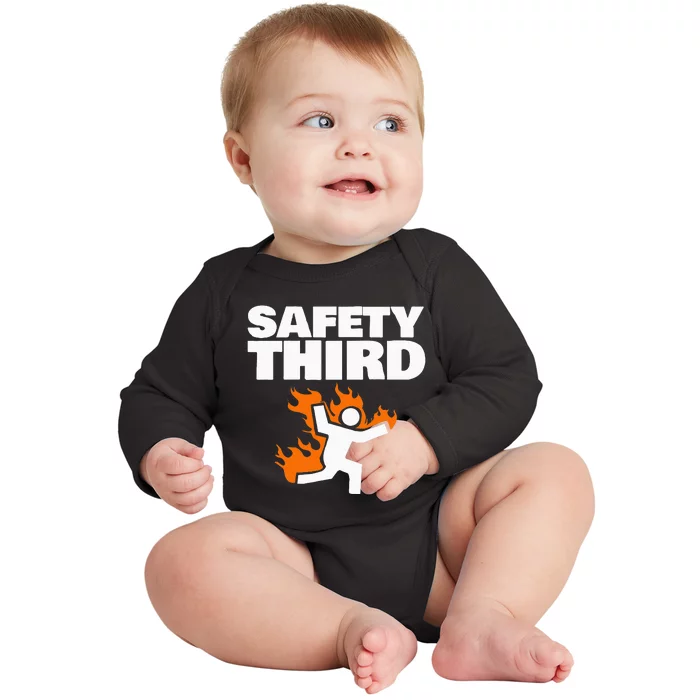 Safety Third funny Safety Third Baby Long Sleeve Bodysuit