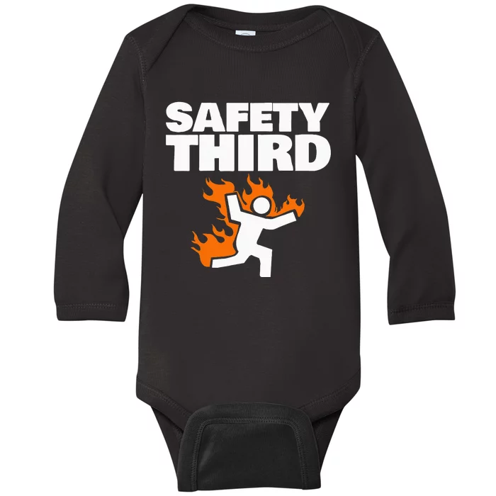 Safety Third funny Safety Third Baby Long Sleeve Bodysuit