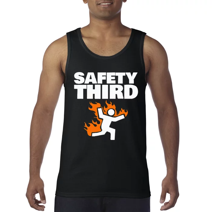 Safety Third funny Safety Third Tank Top