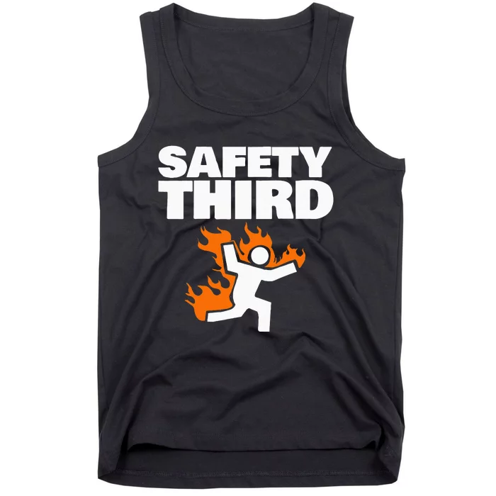 Safety Third funny Safety Third Tank Top