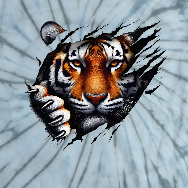 Spirit Tiger Face Design Football Tiger Fan Tie-Dye T-Shirt