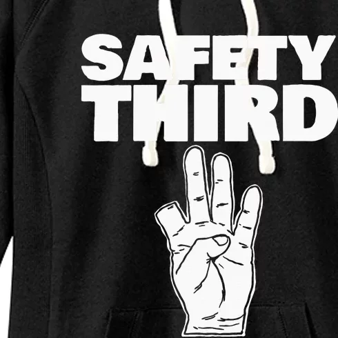 Safety Third Funny Missing Finger Safety Third Women's Fleece Hoodie