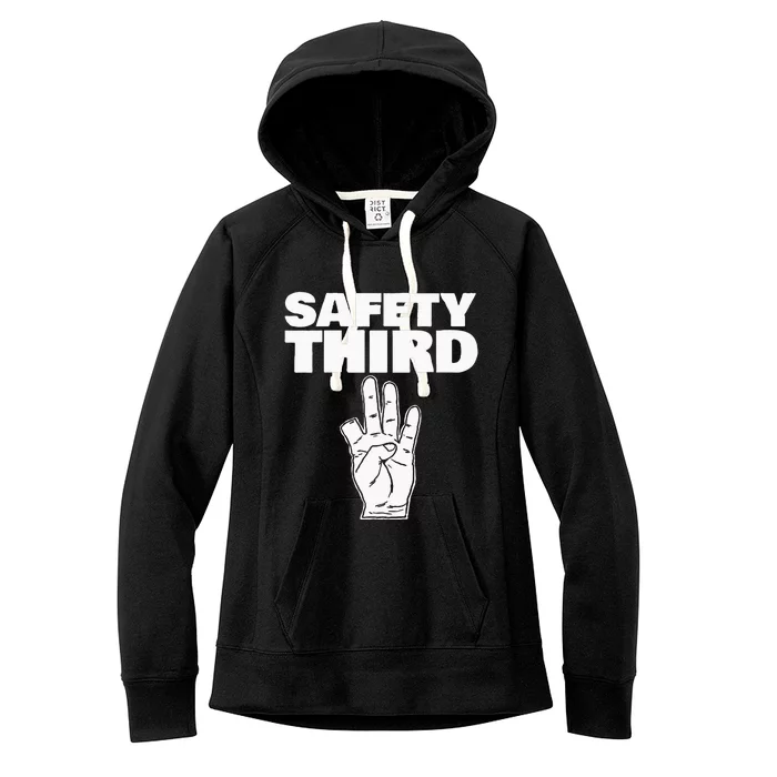 Safety Third Funny Missing Finger Safety Third Women's Fleece Hoodie