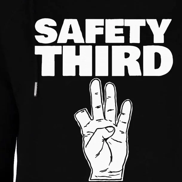 Safety Third Funny Missing Finger Safety Third Womens Funnel Neck Pullover Hood