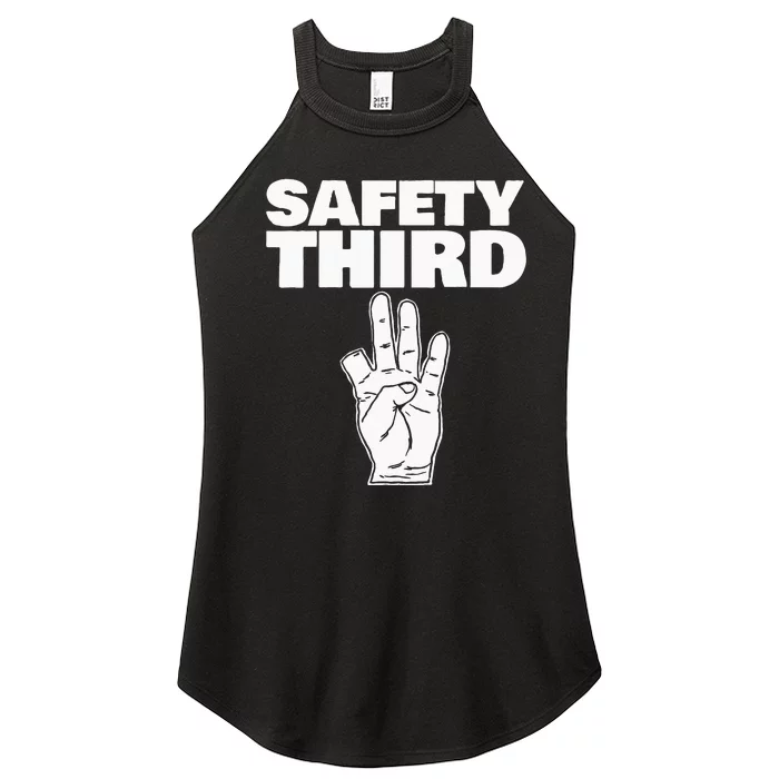 Safety Third Funny Missing Finger Safety Third Women’s Perfect Tri Rocker Tank