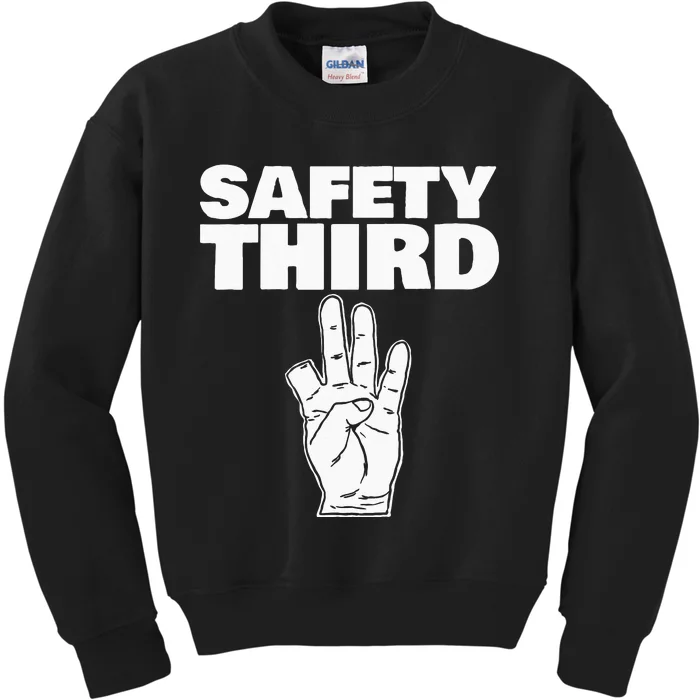 Safety Third Funny Missing Finger Safety Third Kids Sweatshirt