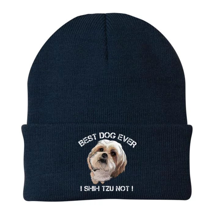 Shih Tzu Funny Dog Pet Best Dog Ever Gift Birthday Knit Cap Winter Beanie