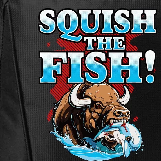 SQUISH THE FISH bison eating dolphin food chain fantasy City Backpack