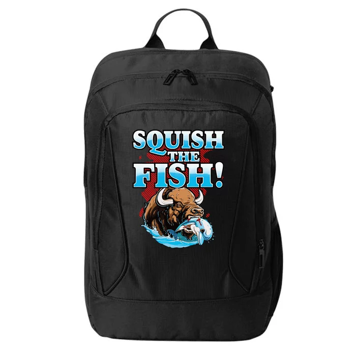 SQUISH THE FISH bison eating dolphin food chain fantasy City Backpack