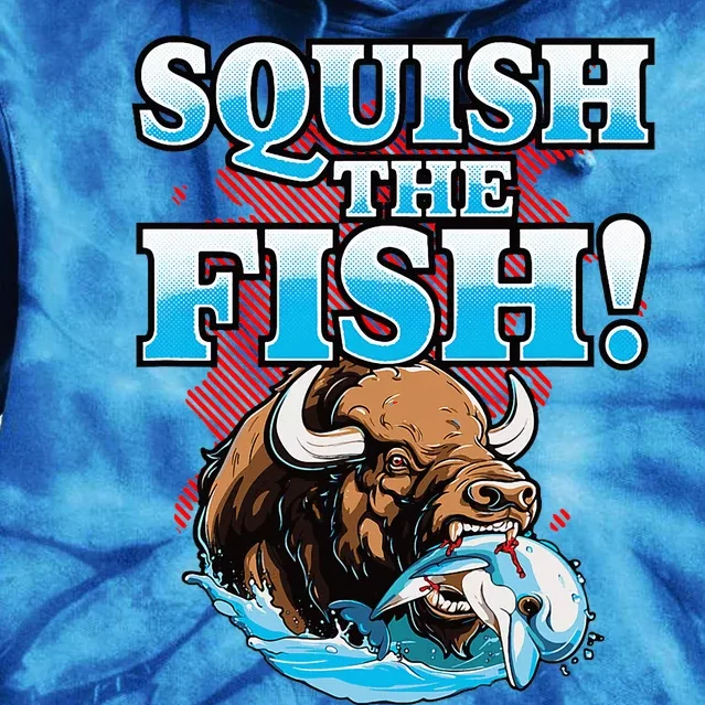 SQUISH THE FISH bison eating dolphin food chain fantasy Tie Dye Hoodie